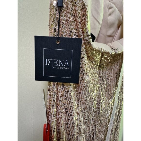 Mac Duggal Size 8 Rose Gold 11279 Sequin Halter Formal Gown Dress Prom Cocktail - Picture 7 of 8